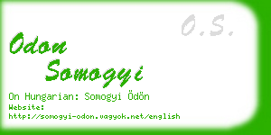 odon somogyi business card